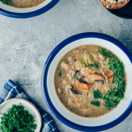 Vegan Cream of Mushroom Soup