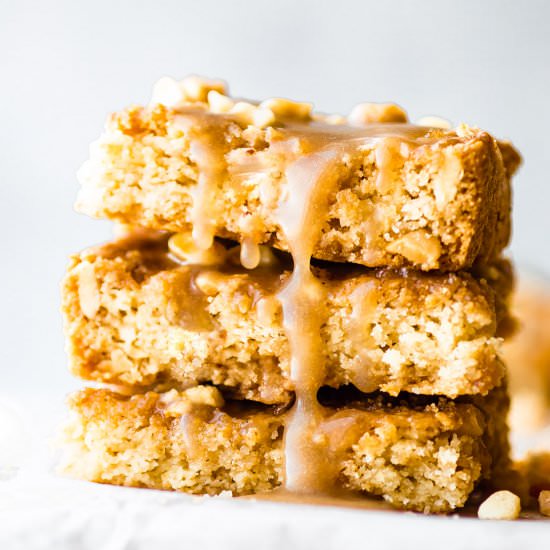 Nutty Maple Glazed Cookie Bars