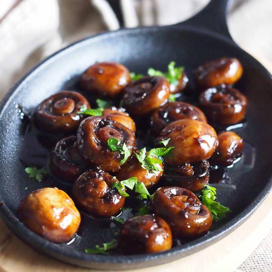 Honey balsamic mushrooms