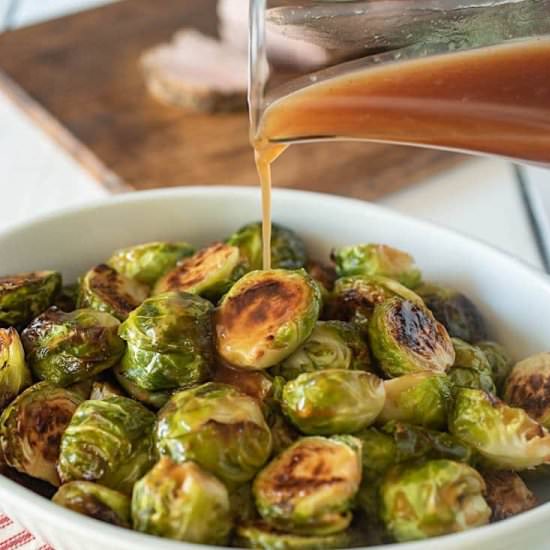Brussels Sprouts  Cranberry Glaze