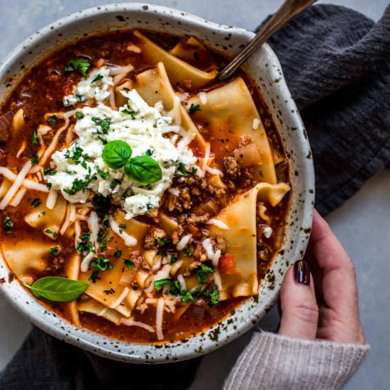 Instant Pot Lasagna Soup