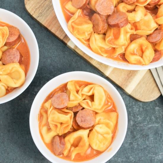 CHEESY SAUSAGE TORTELLINI