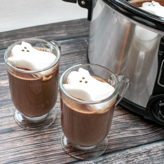 Spooky Slow Cooker Hot Chocolate