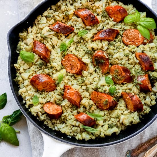 Italian Sausage Cauliflower Rice