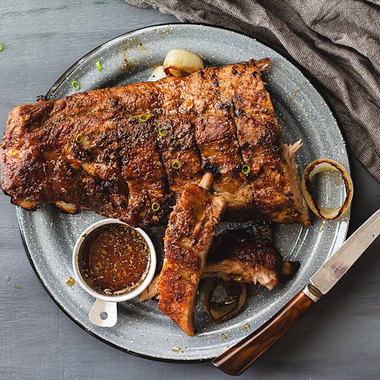 Roasted Pork Ribs with Honey Glaze