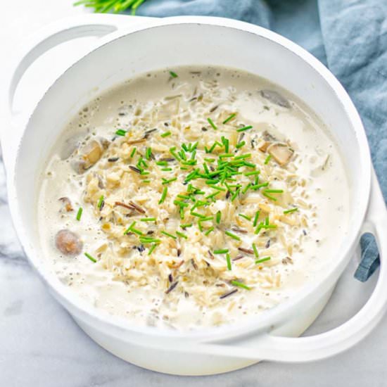Wild Rice and Mushroom Soup