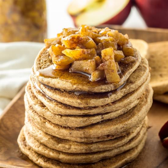 sautéed apple ginger pancakes