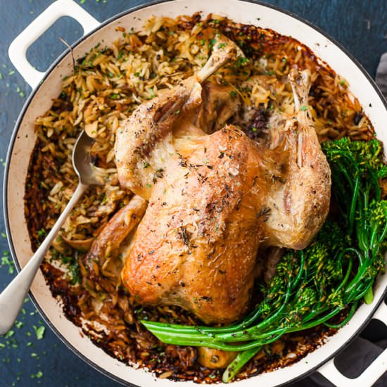 ONE POT ROAST CHICKEN DINNER