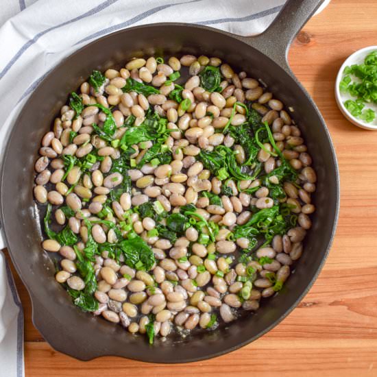 Cranberry Beans and Greens