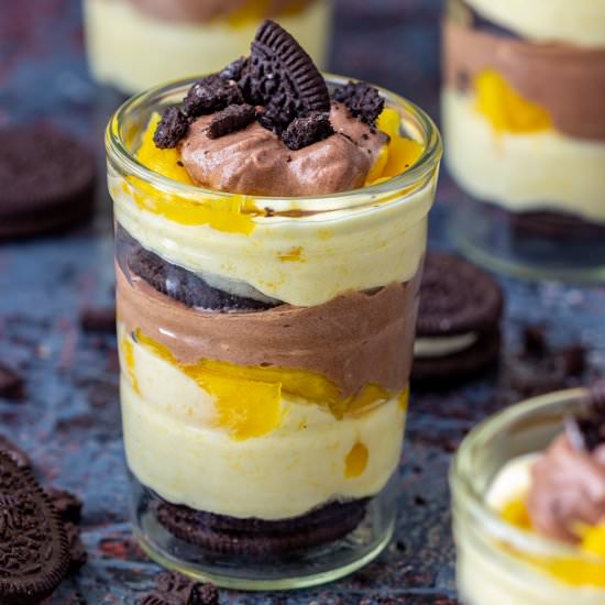 chocolate mango cheesecake parfait