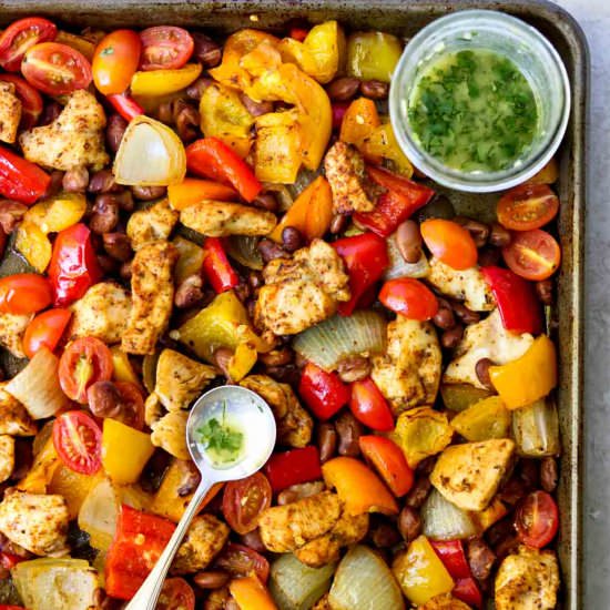 Easy Sheet Pan Chicken Fajitas