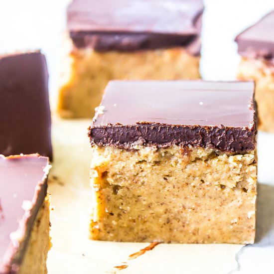 Chocolate Almond Fudge Slices