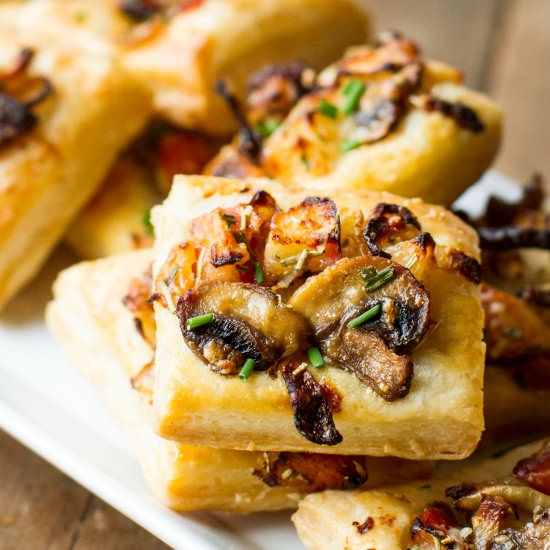 Caramelized Onion and Apple Puffs