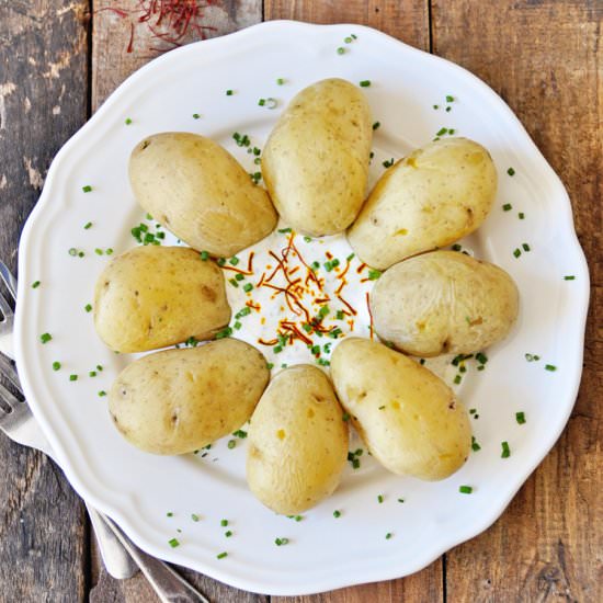 Saffron Infused Baby Potatoes