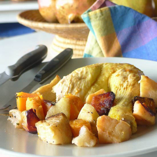 Roasted Root Vegetables with Quince