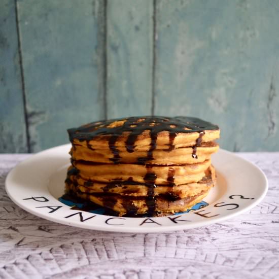 Pumpkin Choc Chip Pancakes