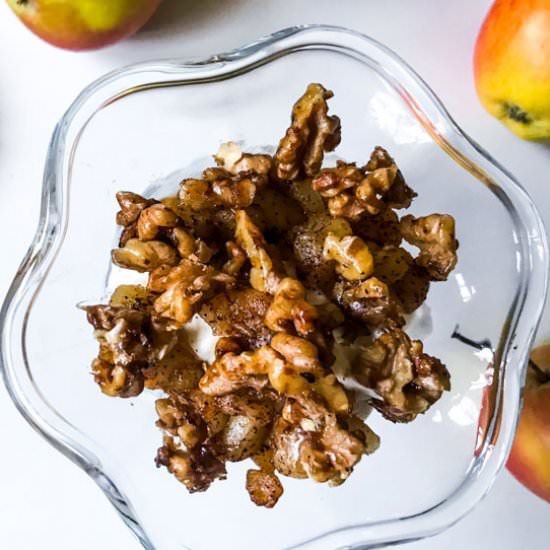 Cinnamon Apples & Candied Walnuts