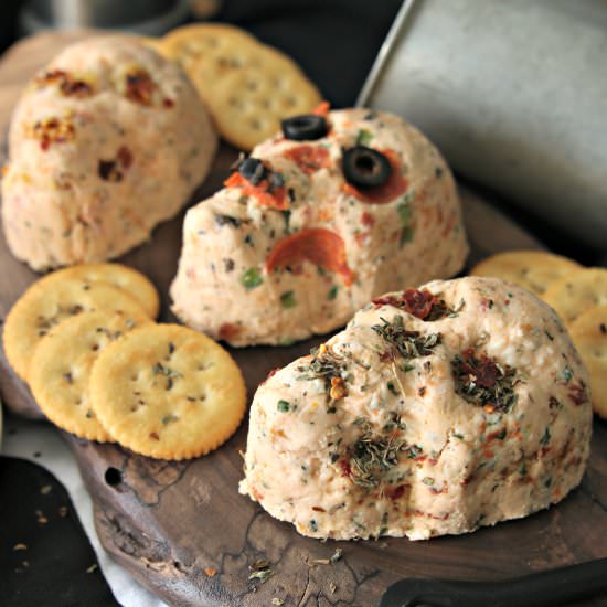 Pizza Skull Cheese Balls