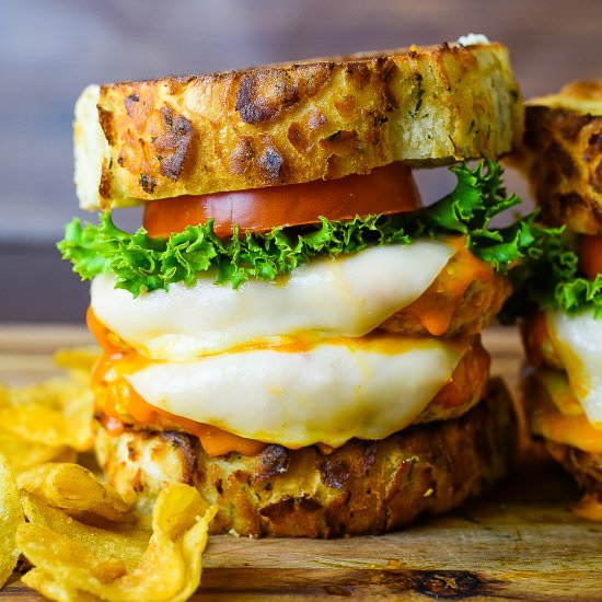 Cheesy Buffalo Chicken Burger