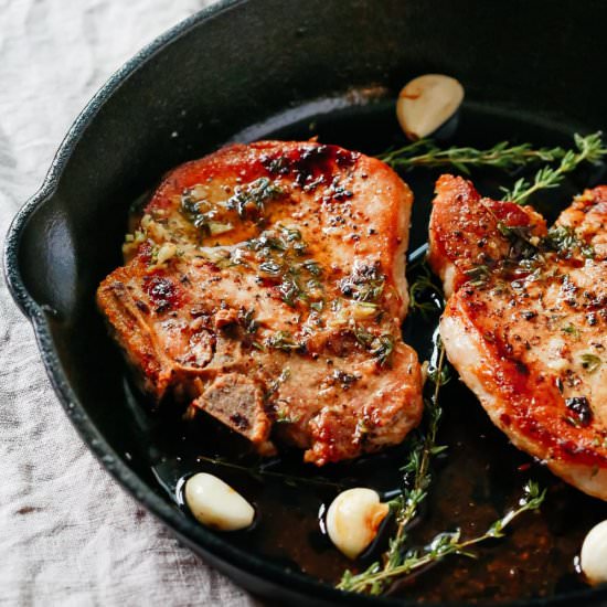 Garlic Butter Baked Pork Chops
