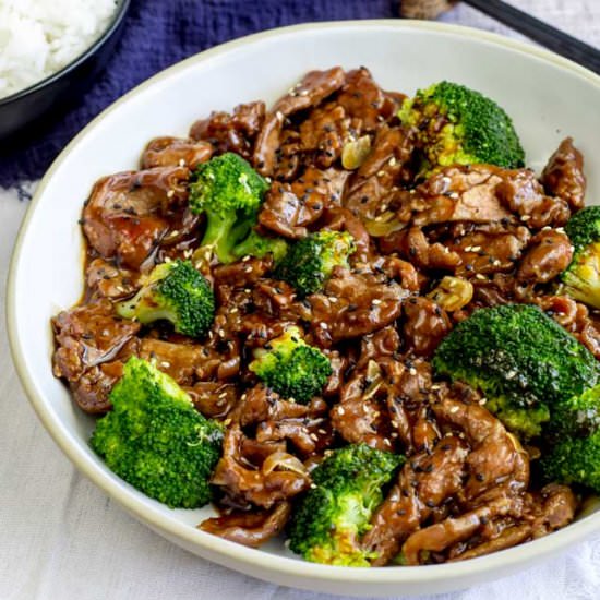 Takeout Chinese Beef and Broccoli