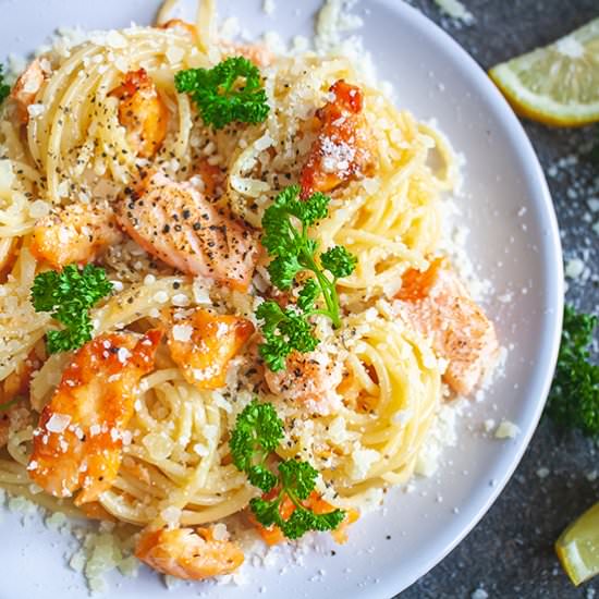 Salmon Carbonara