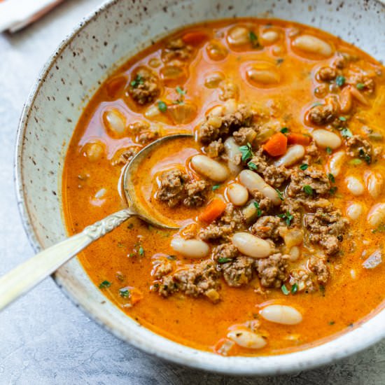 White Bean Pumpkin Turkey Chili