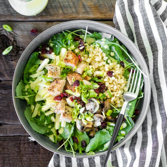 Honey Mustard Pork Chop Kale Bowl