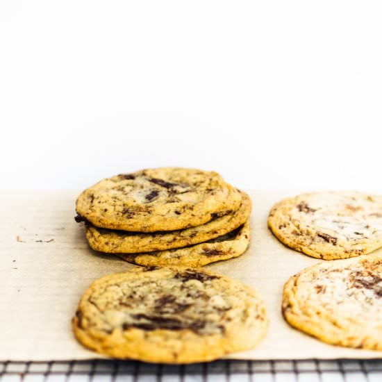 pan-banging chocolate chip cookies