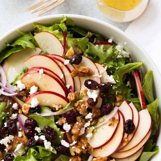 APPLE SALAD WITH CANDIED WALNUTS