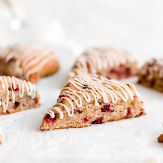 Healthy Cranberry Bliss Scones