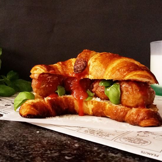 Simple Turkey Meatball Croissant