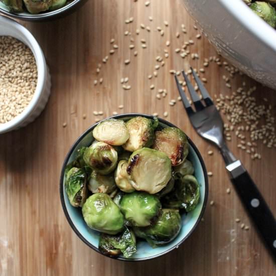 Sesame Roasted Brussels Sprouts