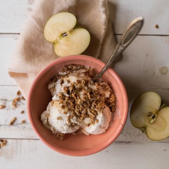 Apple Pie Ice Cream with Crumble