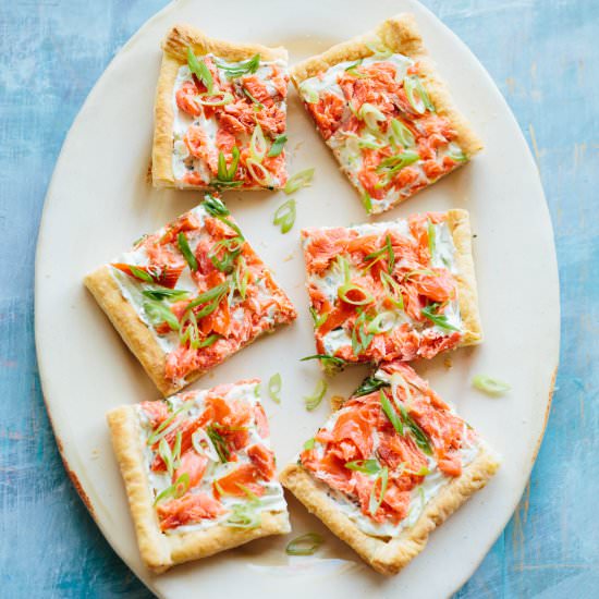 Smoked Salmon Puff Pastry Tart