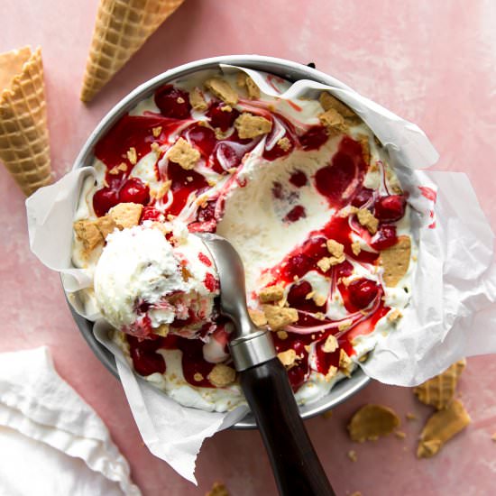Cherry Cheesecake Ice Cream