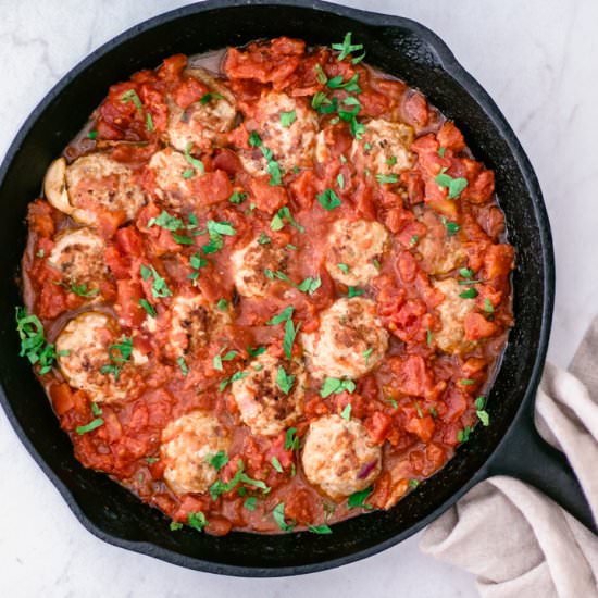 Turkey Meatballs + Marinara