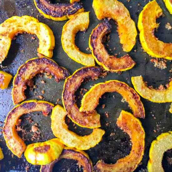 Roasted Parmesan Delicata Fries