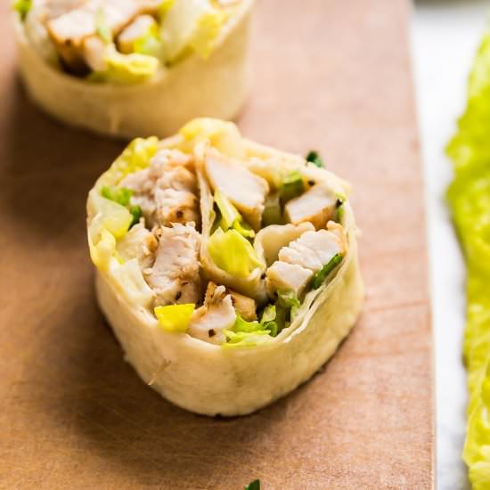Chicken Caesar Pinwheels