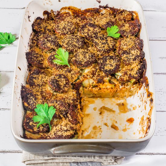 Vegan Zucchini and Potato Gratin