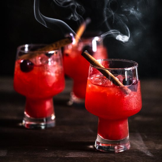 Smoked Candy Apple Old-Fashioned