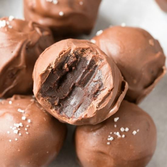 No Bake Brownie Batter Truffles