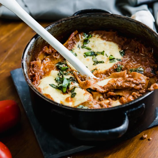 Hearty One Pot Lasagna