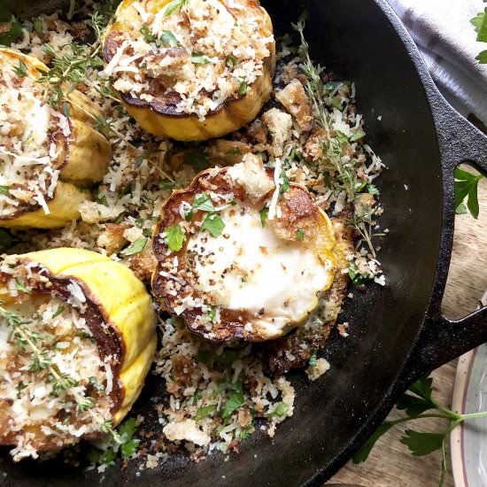 baked delicata egg cups