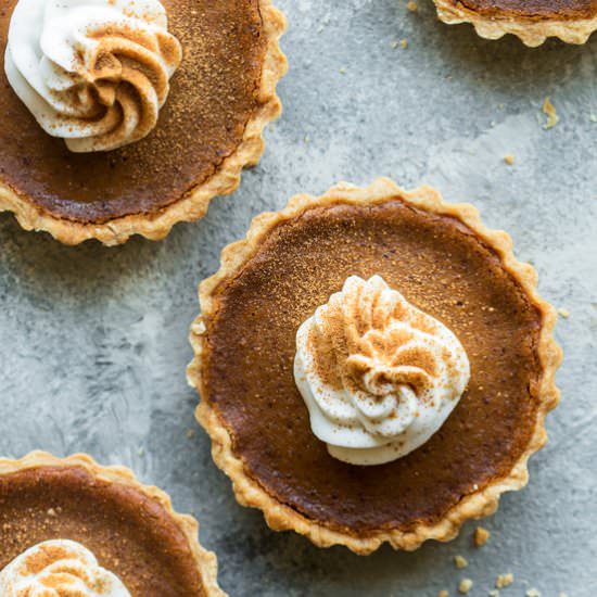 Vegan pumpkin pies