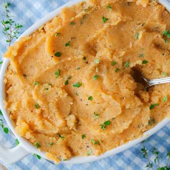Brown Butter Mashed Turnip