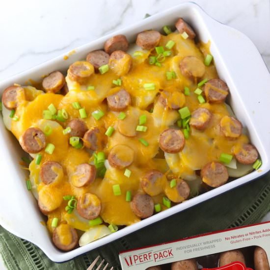 Beer cheese scalloped potatoes