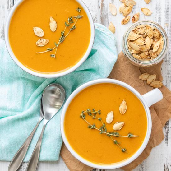Vegan Roasted Butternut Squash Soup