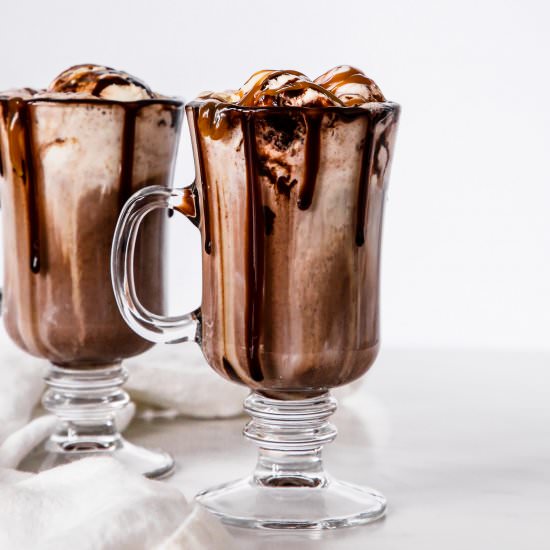 Dark Hot Chocolate Float