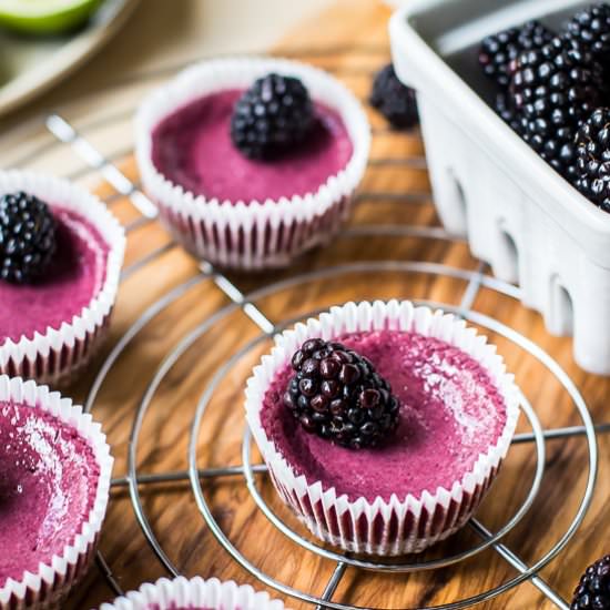 Mini Blackberry Silk Pies